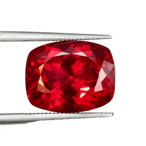 9.60 Ct Natural Certified Burma Red Ruby Cushion Cut Untreated Loose Gemstone - Picture 1 of 6