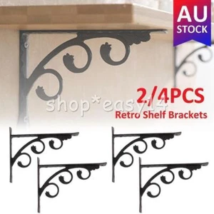 Retro Wall Mounted L Shaped Angle Bracket Multifuntional Brace Shelf Brackets OZ - Picture 1 of 12