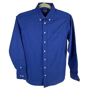 Chaps Boy's Dress Shirt Button-Front Long-Sleeve Royal Blue Size 14 - Picture 1 of 4