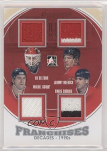 2013 ITG Decades 1990s Franchises Jerseys Silver /30 Ed Belfour Jeremy Roenick