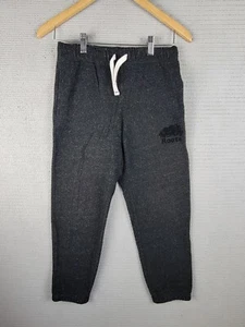 Roots Sweatpants size 12 kids teen black casual lounge beaver - Picture 1 of 14
