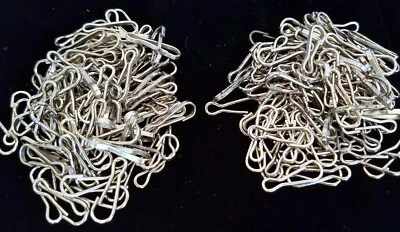 LOTE A GRANEL 200 NÍQUEL Color COLGANTE FIANZA Conector Metal Cierre de Clip 3/4 x 1/4 pulgadas Foto 1 de 4