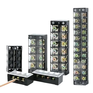 Dual Row Covered Electric Barrier Screw Strip Terminal Block 2-12 Positions 600V - Picture 1 of 23