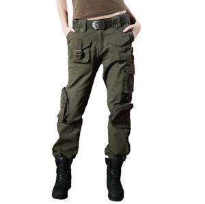 Womens Mens Military Combat Pockets Cargo Pants Outdoor Casual Tactical Trousers