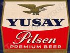 Yusay Pilsen Beer Label 9" x 12" Metal Sign