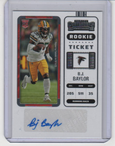 B. J. BAYLOR 2022 Panini Contenders ROOKIE TICKET AUTOGRAPH #302 ATLANTA FALCONS