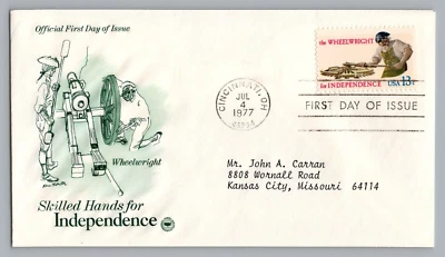 Skilled Hands for Independence 1977 FDC The Wheelwright 13C #1719 Cincinnati OH - Image 1 of 2