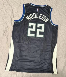 Camiseta deportiva negra grande para hombre Khris Middleton Milwaukee Bucks - Imagen 1 de 4