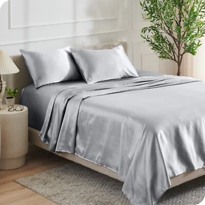 Bare Home Satin Sheet Set - Picture 1 of 42