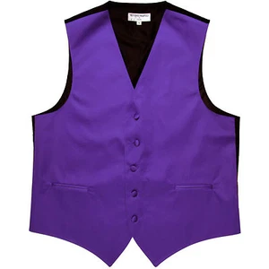 New Man Tuxedo Waistcoat Purple Vest only Formal Wedding Party Prom uniform - Picture 1 of 4