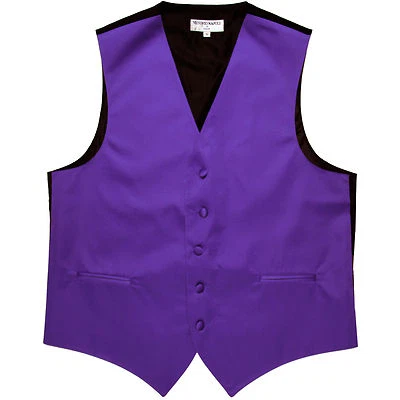 New Man Tuxedo Waistcoat Purple Vest only Formal Wedding Party Prom uniform - Image 1 of 4