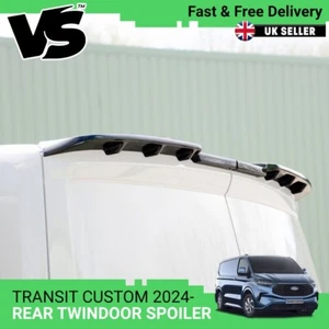 FITS FORD TRANSIT CUSTOM 2024- TWIN DOOR REAR SPOILER WING PU NOT FIBREGLASS - Picture 1 of 8