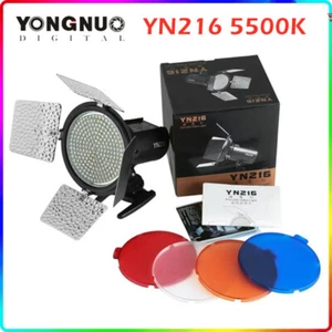 YONGNUO YN216 Pro Dimmable 5500K LED Video Light Camera Shoot+4 Color Plates - Picture 1 of 11