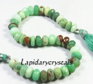 Natürlicher grüner Opal Rondell facettierte Edelsteine Perlen 8-8,5 mm 8 Zoll Strang Zum Selbermachen Verwendung LC-816 - Bild 1 von 7
