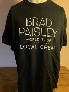 NEW UNWORN Brad Paisley 2019 World Tour Local Crew Shirt XL Black - Picture 1 of 4