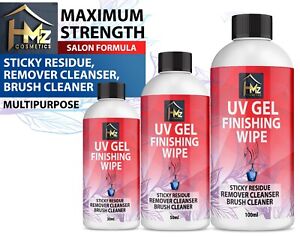 UV Nail Gel Finishing Wipe Off Residue Remover Brush Cleaner Solution UK SELLER