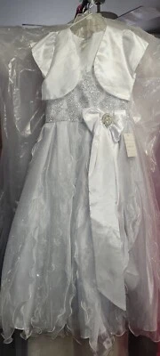 NUEVO CON ETIQUETAS Vestido Tip Top PAGEANT FLOR NIÑA QUINCERANERA PRINCESA COMUNIÓN Talla 12 Foto 1 de 4