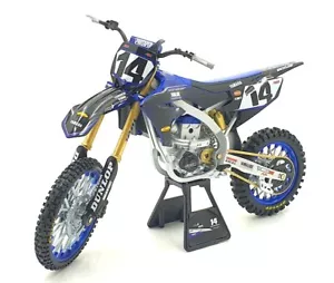 NewRay 1/6 Scale 49723 - Yamaha YZ450F Motorbike #14 D.Ferrandis - Blue/Black - Picture 1 of 5