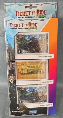 Ticket to Ride Europe Official Accessory Art Sleeves Asmodee Gamegenic NEW - Image 1 of 3