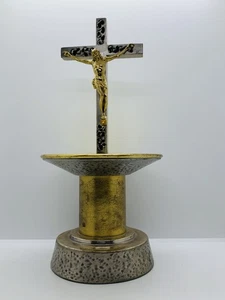 Crocifisso da altare dorato E Argentato Martellato – Arte sacra – Croce... - Imagen 1 de 6