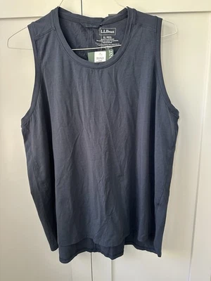 L.L. Camiseta sin mangas Bean para mujer carbono azul marino Beyond tejido suave talla XL recorte trasero Foto 1 de 4