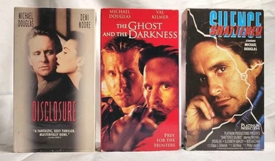 3 Vintage VHS Disclosure, The Ghost And The Darkness, Silence Shattered Foto 1 de 4
