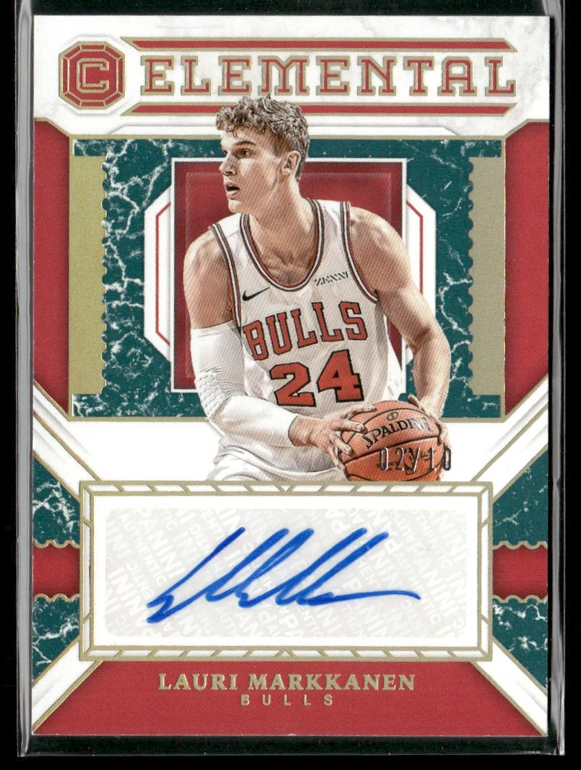 Panini Lauri Markkanen Basketball Autographed Sports Trading Cards