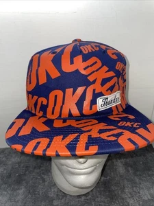 Oklahoma City Thunder OKC Snap Back All Over Print Hat Thunder Shop Exclusive - Picture 1 of 11