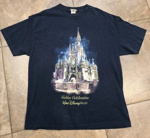 Camiseta De Colección Y2K Walt Disney World Magic Kingdom Golden Celebration Castle Talla XL - Imagen 1 de 7