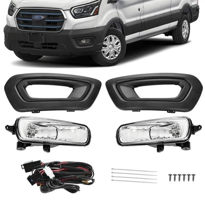 Luces antiniebla para Ford Transit/E-Transit 2020-2024 lente transparente carcasa negra Foto 1 de 4