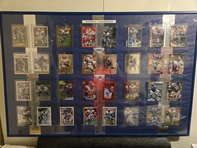 Barry Sanders Sports Card Collage, 32 Sports Cards, Custom Collage - Image 1 of 4