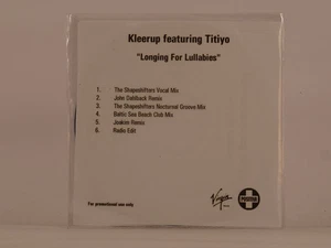 KLEERUP FT TITYO LONGING FOR LULLABIES (A18) 6 Track Promo CD Single including W - Bild 1 von 8