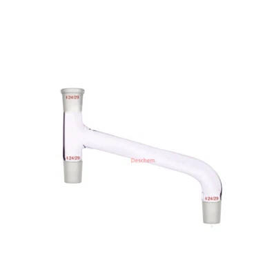 24/29,Glass 3-Way Adapter,Distillation Head,Oblique Down Type,Lab Glassware - Image 1 of 3