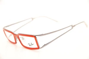 Gafas Raras Auténticas Ray Ban RB 6144 2502 Rojo Cristal Plata Marcos - Imagen 1 de 7