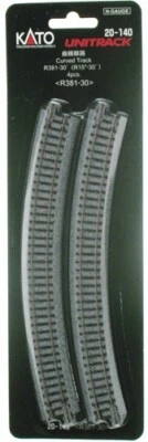 Kato 20-140 N Scale 381mm 15" 30-Degree Radius Curve Unitrack  (4) - Image 1 of 2