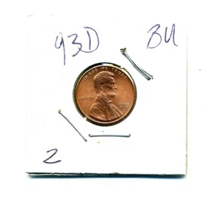 1993-D Lincoln Memorial Penny 1 Cent Coin (2) BU - Picture 1 of 2