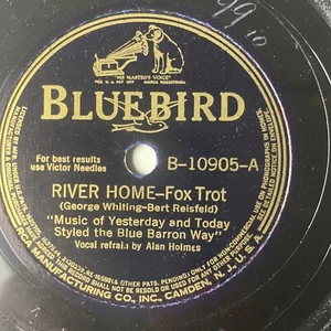 10" 78 RPM-Blue Barron-River Home/The Bells of Monterey/Bluebird B-10905 - Imagen 1 de 4