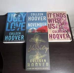 Colleen Hoover Collection 4 Books Set -It Ends With Us, Nov 9, Ugly Love, Verity - Picture 1 of 9