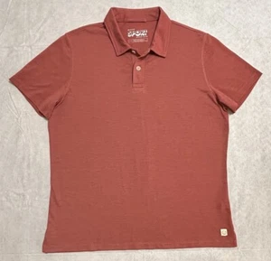 Marine Layer Weekend Sport Polo Shirt Mens M Red Stretch Performance - Bild 1 von 6