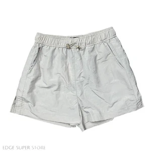 MissGuided Tonal Beige Mocha Drawstring Stretch Utility Shorts Size US 6 UK 10 - Picture 1 of 4