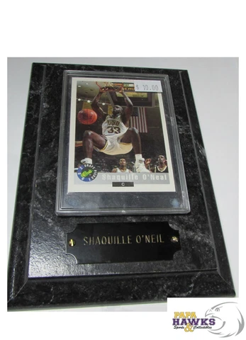 1992 Shaquille O'Neal Classic Plaque with RC! LA Lakers Cover