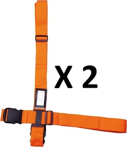 2 x Long Length Cross Luggage Strap for Suitcases for Airport Travel Security - Picture 1 of 5