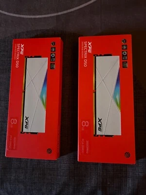 ram ADATA XPG SPECTRIX D50 8GB X2 3600MHz DDR4 WHITE - Immagine 1 di 4