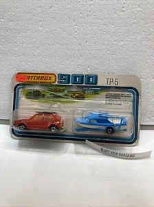 MATCHBOX 1978 900 TP-5 VW Golf Red /yellow Interior & Boat Lesney England - Picture 1 of 7