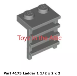 Lego 1x 4175 Escalera Gris Claro 1 1/2 x 2 x 2 Robot Command Center 6951 - Imagen 1 de 1