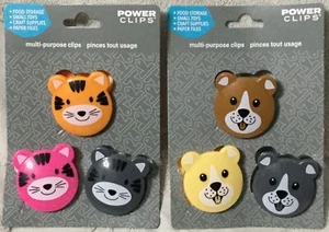 6-pack Office Clip Puppy Dog Cat Kitten Pet Chip Bag School Paper Craft NIB #30 - Picture 1 of 5