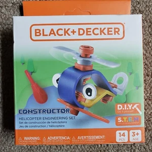 Black + Decker Constructor Helicopter Engineering Set 14 Pieces  Ages 3+ - Picture 1 of 2