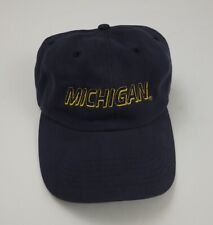 Vintage University Michigan Wolverines Embroidered Hat Vtg Navy Yellow Sport USA