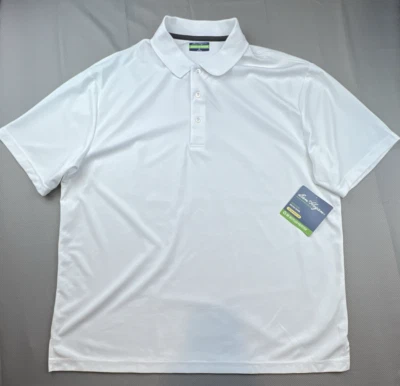 Ben Hogan Shirt Mens 2XL White Performance Golf Polo Rib Knit Wicking - Image 1 of 4