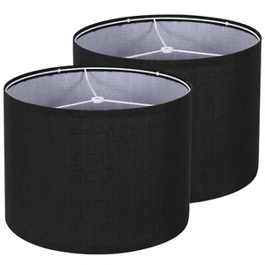 Drum Lampshade Set of 2 Lamp Shades for Table Lamps Floor Lamp 13" Top X 13" ... - Picture 1 of 7